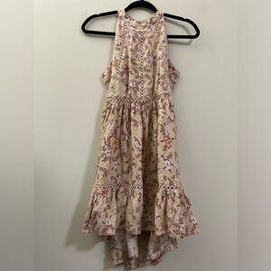 Sunday Mi Amor Floral Halter Open Back Mini‎ Dress - M